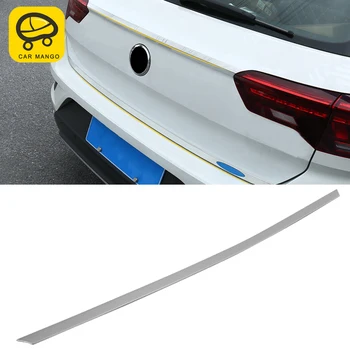 

CARMANGO for VW Volkswagen T-ROC 2017-2020 Car Styling Trunk Door Decoration Chrome Cover Pad Trim Stickers Exterior Accessories