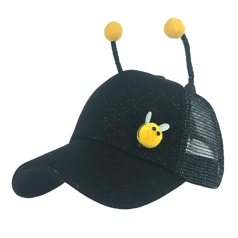 ZLD 2 to 8 Years old Spring Children Baseball Cap Boy Girls 3D Little bee Snapback adjustable Kid Hip Hop Hat Sun cap - Цвет: 9