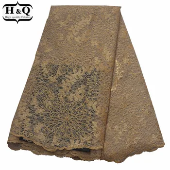 

Golden Wedding Party Lace African Embroidered Lace French Mesh Lace With Beads Nigerian Sequins Lace Net Lace Fabric For Party