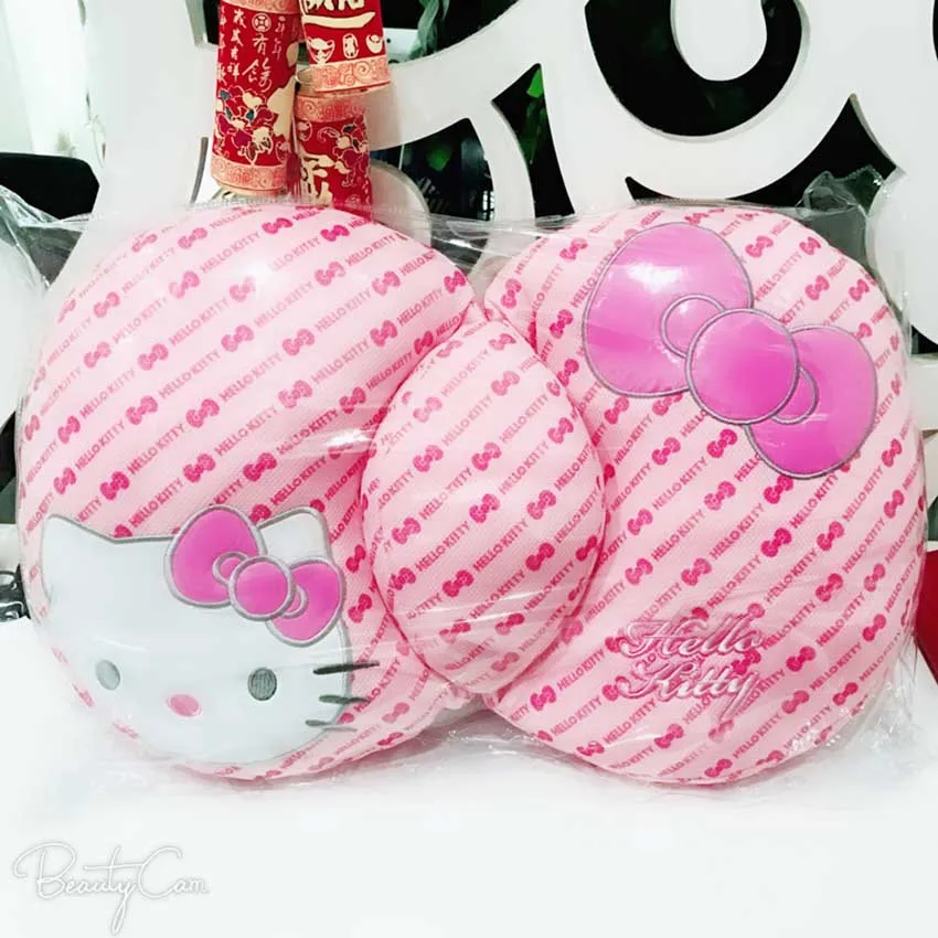 Lovely pink cat Cartoon car lumbar pillow cushion Car accessories Car styling-pink - Название цвета: pink