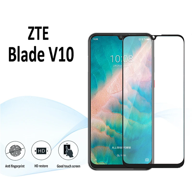 9H полноэкранная Защитная пленка для ZTE BLADE V10 Высокопрочное взрывостойкое стекло V