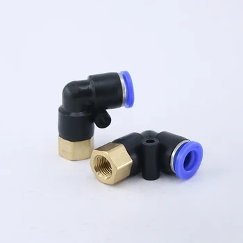 

Pneumatic Fittings PLF 1/8" 1/4" 3/8" 1/2" Female BSPT Thread Elbow Connector Brass Push In Quick Connector Air Fitting Plumbing