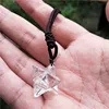 Natural stone quartz white crystal pendant pendulum merkaba pendants chakra pendule suspension healing 3
