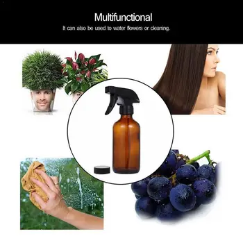 

500ml Brown Hand Sanitizer Glass Spray Bottle Pressed Head Bottle Bottle Essential Oil Baby Spray Adjustable Spray Transpar K0N6