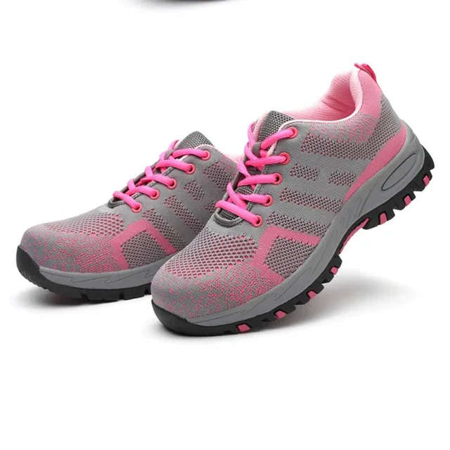 Zapatos de seguridad con punta de acero para mujer, botas de seguridad con  protección de media suela de acero, a prueba de perforaciones,  antigolpes|Calzado de seguridad| - AliExpress