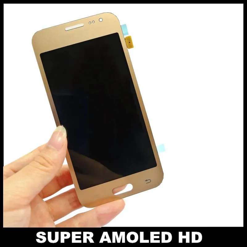 Замена ЖК-дисплея для samsung Galaxy J2 J200 J200F J200H J200Y Super AMOLED ЖК-экран сенсорный дигитайзер сборка наклейка