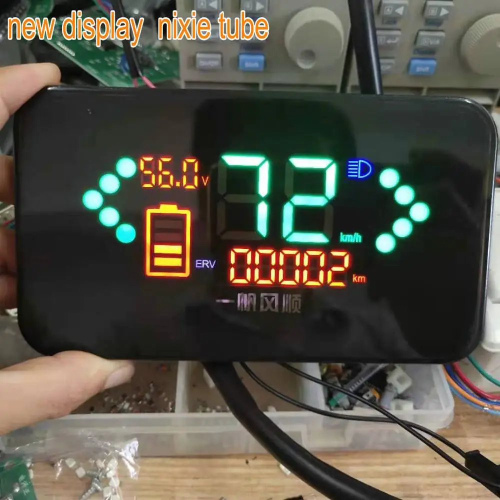 

48-96v LCD display speedometer instrument electric bike accessory scooter parts ATV tricycle voltage battery indicator dashboard