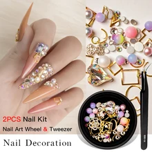 RBAN NAIL 1 коробка хрустальные стразы для украшения ногтей Красочные шпильки акриловый маникюр смешанный 3D дизайн аксессуары для дизайна ногтей