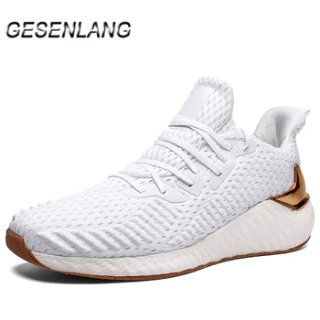 

Men's White Running Shoes Big Size Light Breathable Soft Sports Shoes Wearable Nonslip Outdoor Jogging Walking Male Sneakers New