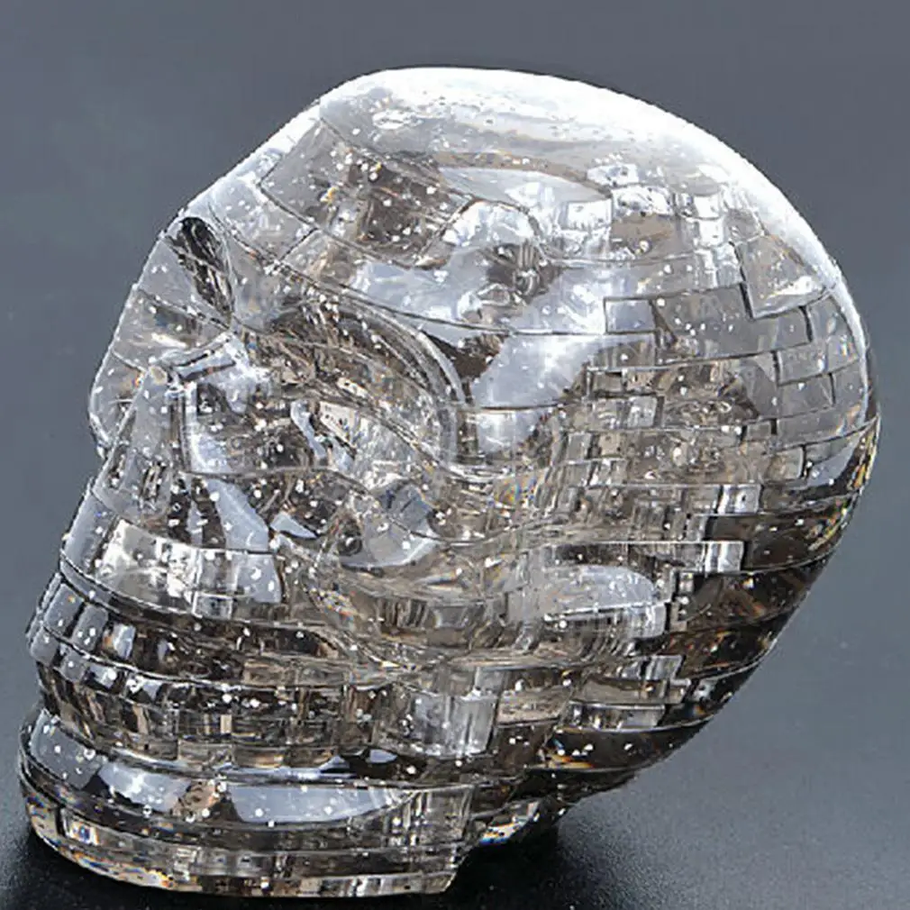 Горячая 3D Хрустальная головоломка DIY Головоломка модель подарок игрушка Череп Скелет