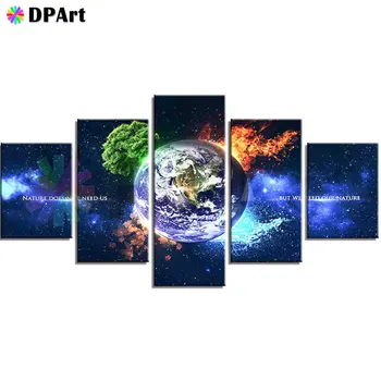

5PCS Diamond Painting Full Square/Round Drill Earth 4 Season Tree Natural Landscape 5D Daimond Embroidery Painting M628