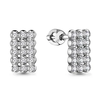 

AQUAMARINE stud with cubic, silver 925