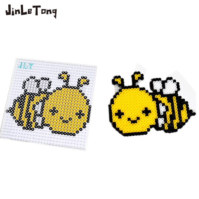 Hama bean set Hama beads toy Hama beads 3D puzzle DIY toys cartoon bee pattern children's educational toy gift