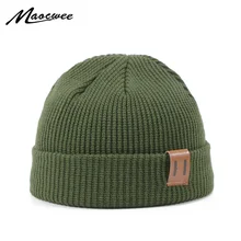 Новые зимние и осенние вязаные шапки, шапки для мужчин и женщин, одноцветная шапка для спорта на открытом воздухе, толстая ветрозащитная теплая мягкая Шапка-бини