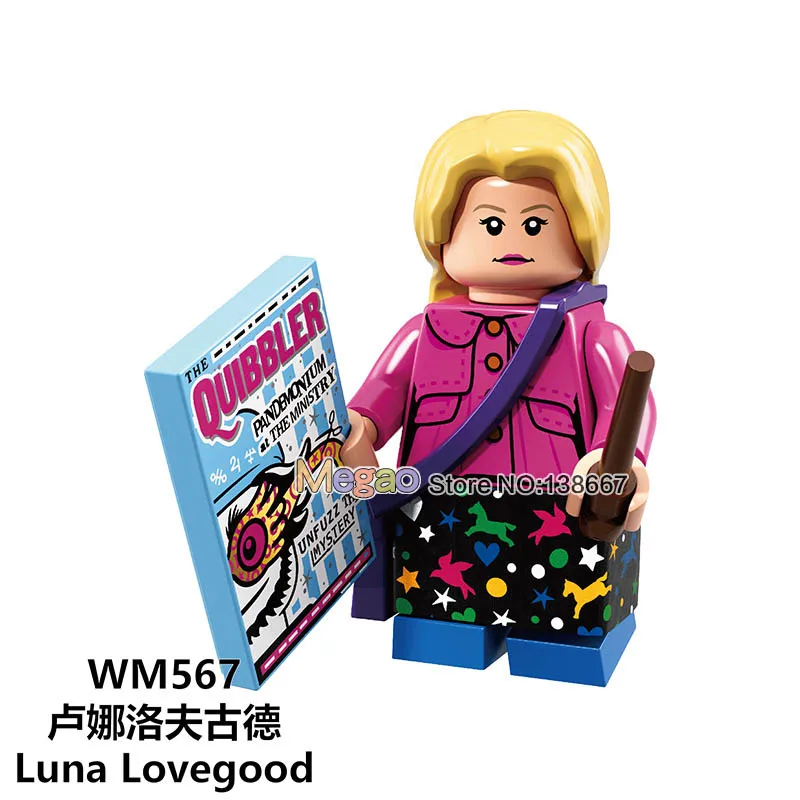 Розовый 50 pcs/lot Fantastic Beasts Luna Trelawney Dumbledore Mad-Eye Moody Codric Model Building Blocks Kids Toys - Цвет: Розовый