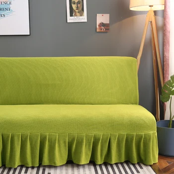 

Armless Solid Color Bed Cover Sofa Protecto Seater Couch Slipcovers Elastic Fabric Couch Sofa Cover Living Room Home Decor