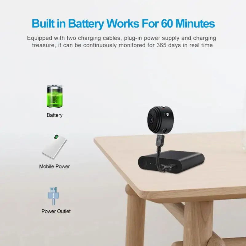 Мини камера EVKVO A9 WIFI домашняя секретная HD 1080P микро видеокамера широкоугольный