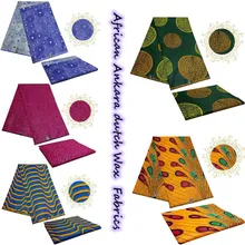 Африканская восковая ткань Анкара 6 ярдов голландская Высококачественная нигерийская восковая печать швейная печатная супер Nederland ткань