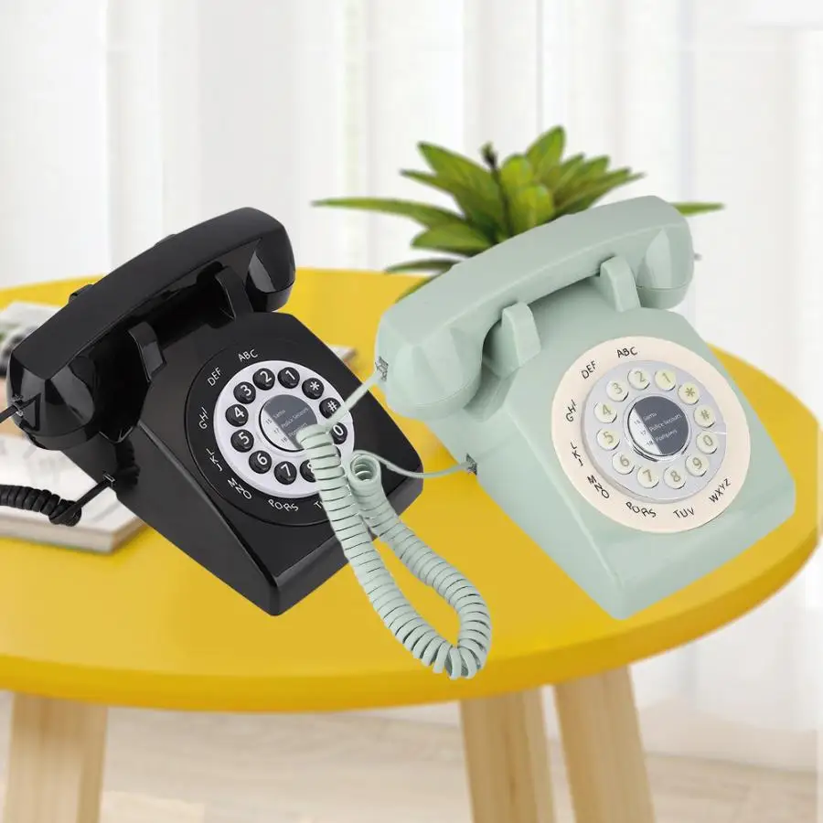 Портативный телефон в винтажном стиле, старомодный стационарный телефон, настольный телефон, портативный телефон