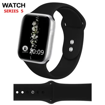 

SHAOLIN Silicone strap band for Apple Watch 42mm Rubber Bracelet Watchbands Black Strap Iwatch Series 5/4/3/2/1 Wristband