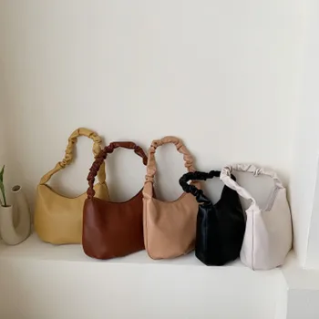 

New European and American style shoulder bag and pleated handbag in 2020 summer