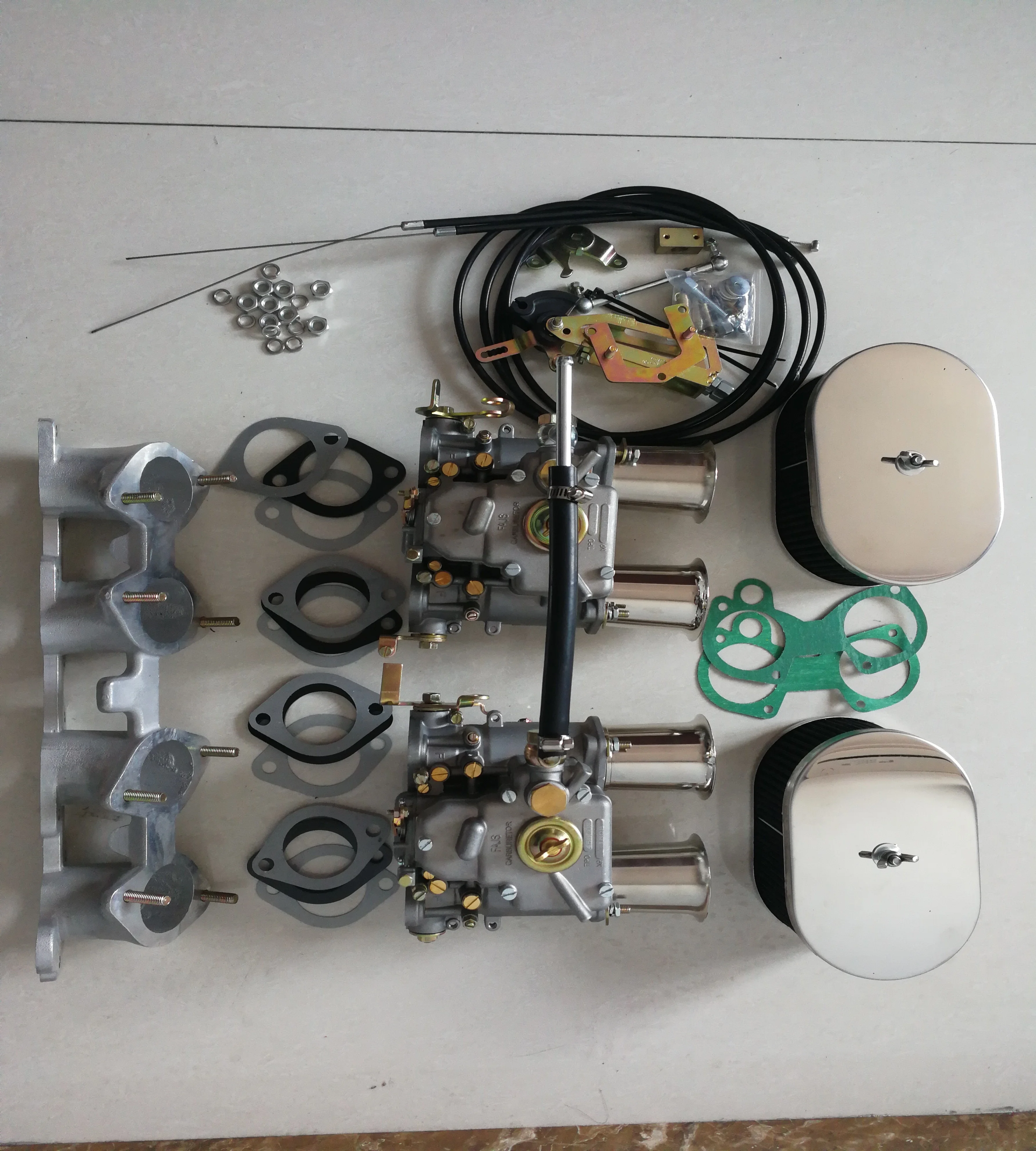 SherryBerg TWIN Carb kit FAJS Twin 40DCOE Carburettor Kit for Volv