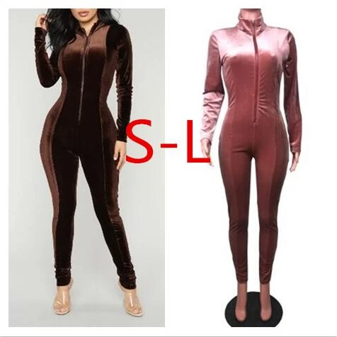 chocolate velvet jumpsuit