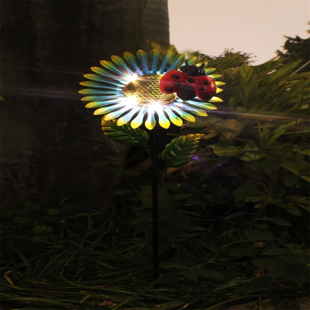 Landscape Lighting Sun Flower Beatles Pelican Rugby Led Garden Lights Solar Night Beetle Shape Solar-powered Lawn Lamp | Освещение