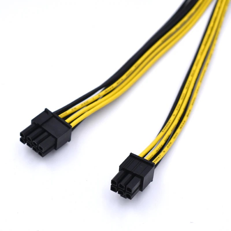 10 шт./лот 18AWG 20 см 8 Pin PCI E до 8(6 + 2)pin 6pin сплиттер адаптер кабель питания для