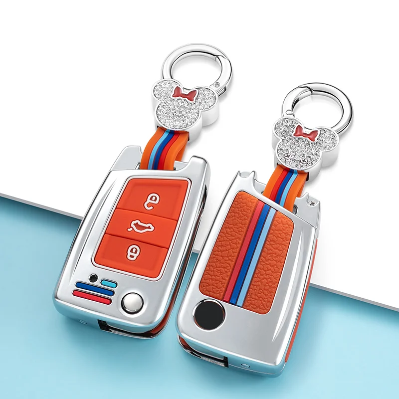 Copertura della cassa chiave dell'automobile in lega di zinco per VW Volkswagen Golf 7 MK7 Tiguan MK2 per SEAT Ateca Leon FR 2 Ibiza per Skoda Octavia A7 9 Copertura della cassa chiave dell'automobile in lega di zinco per VW Volkswagen Golf 7 MK7 Tiguan MK2 per SEAT Ateca Leon FR 2 Ibiza per Skoda Octavia A7 - H084989625b864d0d9b289e87fa27b66b8