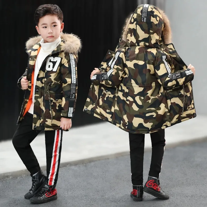 

2019 Winter New Boy Thick Warm Camouflage Coat Jacket