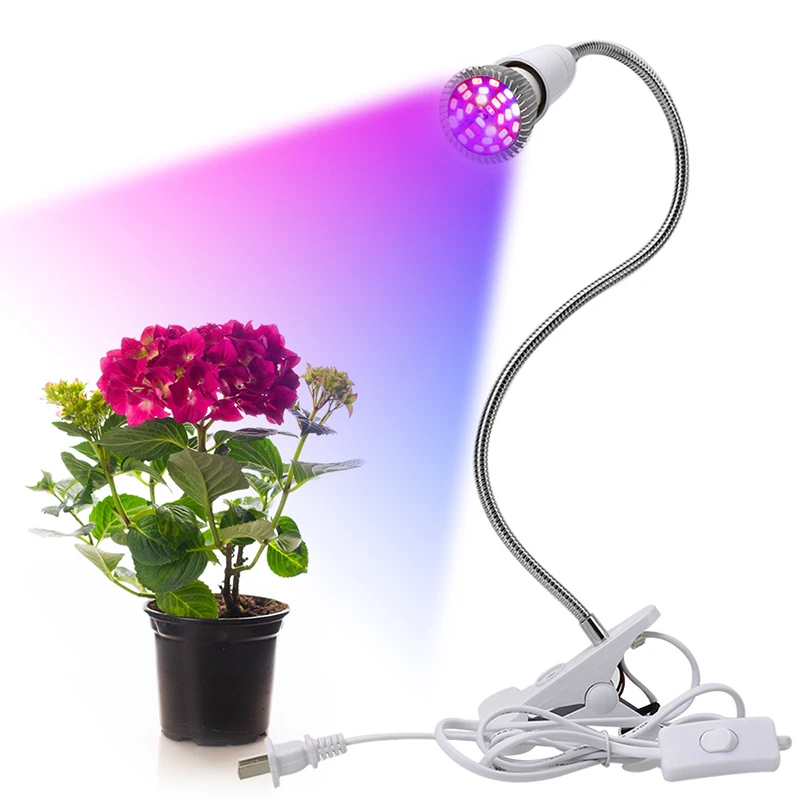 

Full Spectrum Clip Plant Table Lamp LED Light 12W 28W Lamp Color Red Blud AC85-265V Use For Houseplant Fower Plant Fill Light