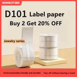 Étiquettes thermiques pour bijoux niimbot D101/D11, papier d'impression auto adhésif, utilisé pour Bracelets et étiquettes d'imprimante, 【achetez en 5 et obtenez 32% de réduction 