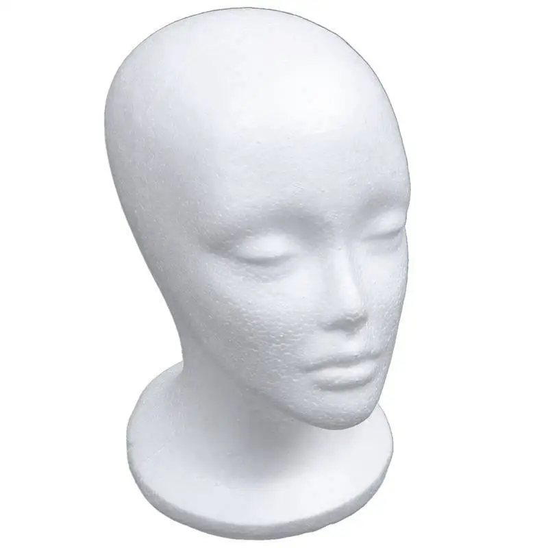 

Female Foam Mannequin Head Model Hat Wig Jewelry Display Stand Rack White 53cm Hat Glasses Head Model Display Stand Rack
