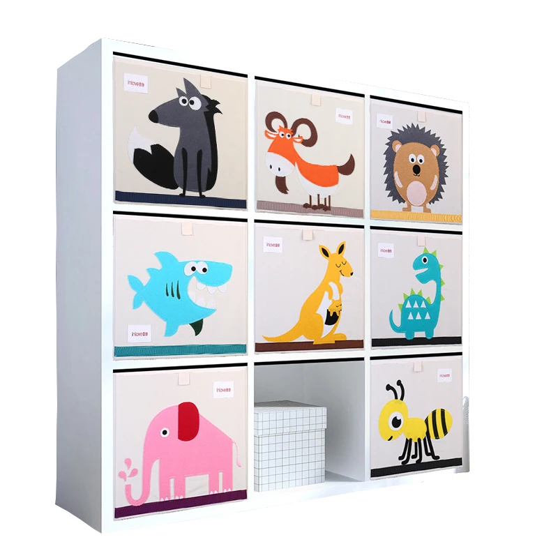 Animal Toy Storage Box Folding Storage Bins