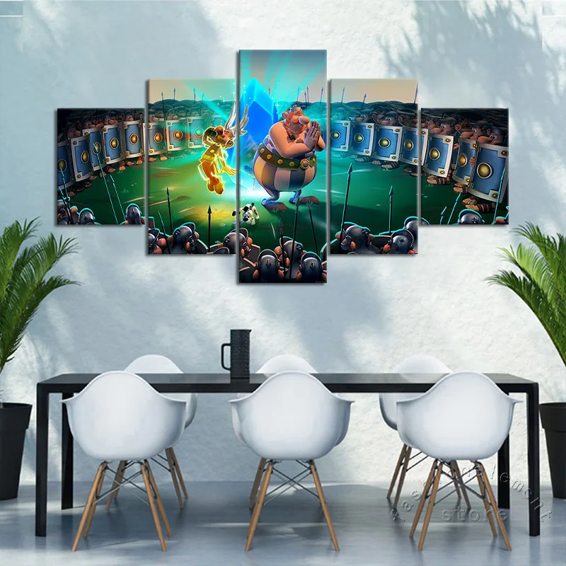 

Unframed 5 Piece Video Game Accessories Asterix Obelix XXL3 The Crystal Menhir HD Poster Artwork Painting Home Decor Sticker