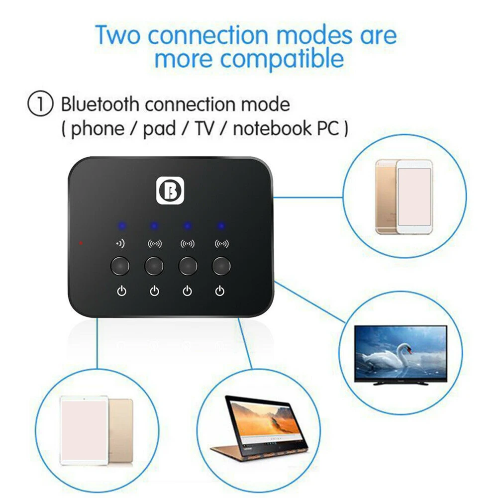 Стерео сплиттер Быстрый Bluetooth 4 0 аудио передатчик длинный диапазон музыки