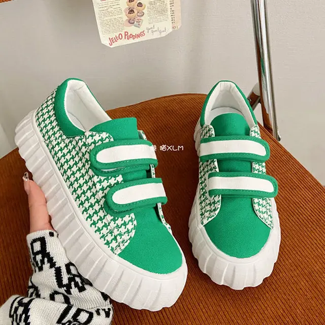 Deeptown Women's Sneakers Sports Shoes Kawaii Lolita Fashion Casual Flats Spring Running Harajuku Tennis 2021 Dropshipping Green