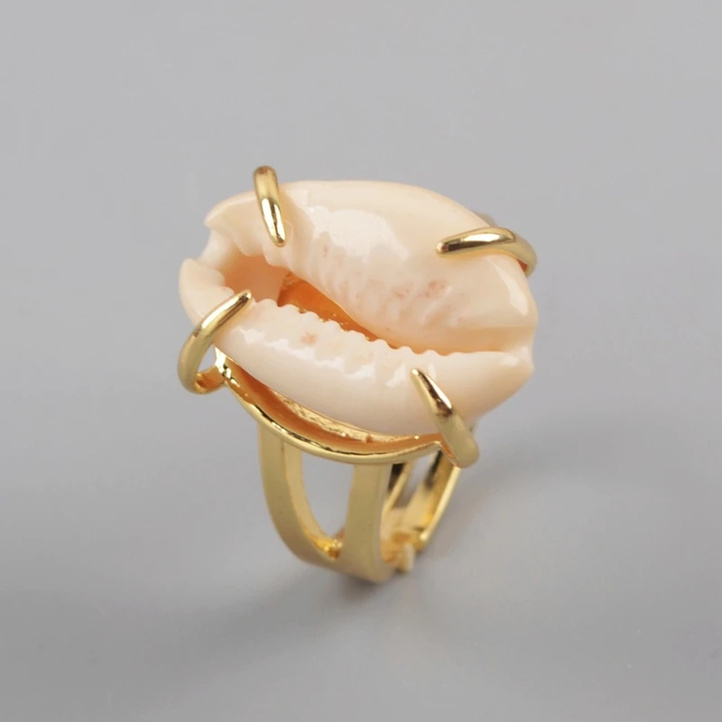 Women Girls Bohomia Shell Ring Adjustable Boho Gold Cowrie Rings Dropshipping | Украшения и аксессуары