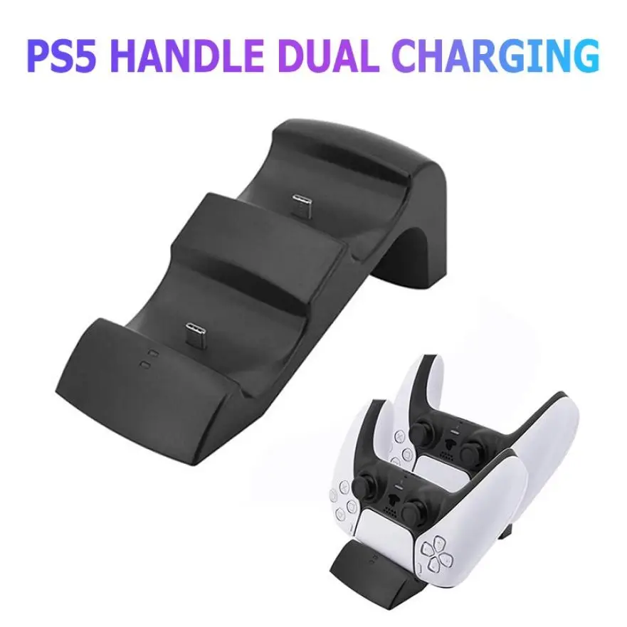

Charging Dock for PS5 Gamepad Stand Holder Charger Type-C Dual Handle Charger PS5 Wireless Controller Gaming Console Accessories