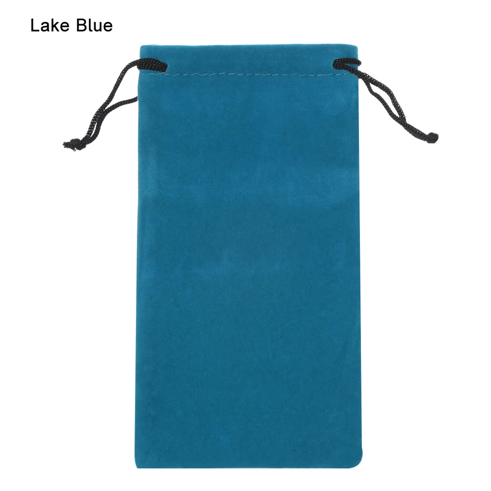 Мешочки для солнцезащитных очков, одноцветные мешочки на завязочках, близорукость, индивидуальный стеклянный футляр, аксессуары для очков, мягкое стекло для глаз, сумка es - Цвет: lake blue