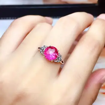 

Natural And Real Topaz Ring Gemstone Wedding Engagement Rings for Women Fine Jewelry Gift Wholesale