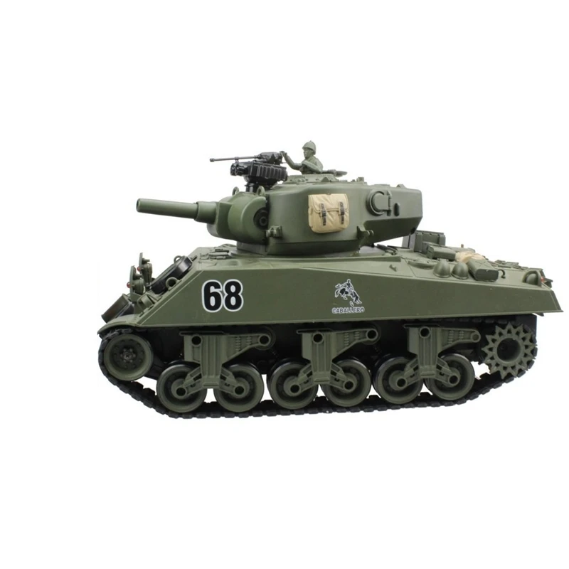 Hot-2.4G Радиоуправляемый Танк США Шерман M4A3 колесница 15 каналов 1/20 главный боевой танк модель Рождественский подарок штепсельная вилка США
