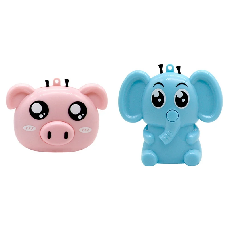 

2Set Mini Air Purifier Personal Travel, Home Cartoon Wearable Air Purifier Necklace USB Charging Air Cleaner Pink & Blue