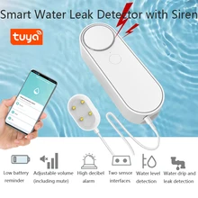 Alarme de fuite d'eau, 90db, application Tuya, sécurité à domicile, alarme sur site et à distance, WiFi indépendant, détecteur de fuite d'eau, Installation facile