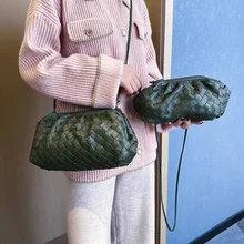 Женская кожаная роскошная сумка-мессенджер ручной работы из пельменей, Новая модная женская сумка через плечо, сумка-клатч