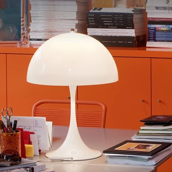 

Creative Mushroom Table Lamp Modern Minimalist Bedroom Bedside Lamp Home Decor Desk Lamp Office Study Reading Lighting Fixtures