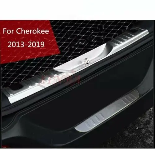 Подходит для Jeep Cherokee 2013- задний внутренний Бампер протектор порога облицовочная панель