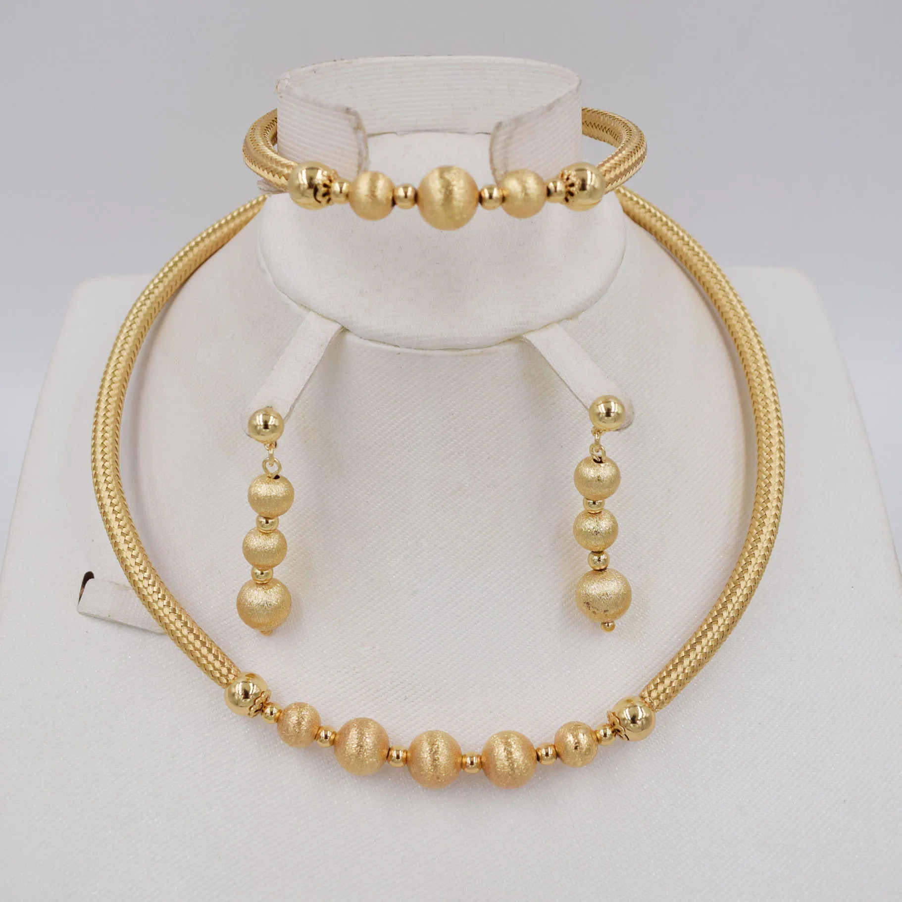 

New design High Quality Dubai set Gold Color Jewelry Set For Women african beads jewelry fashion jewelry