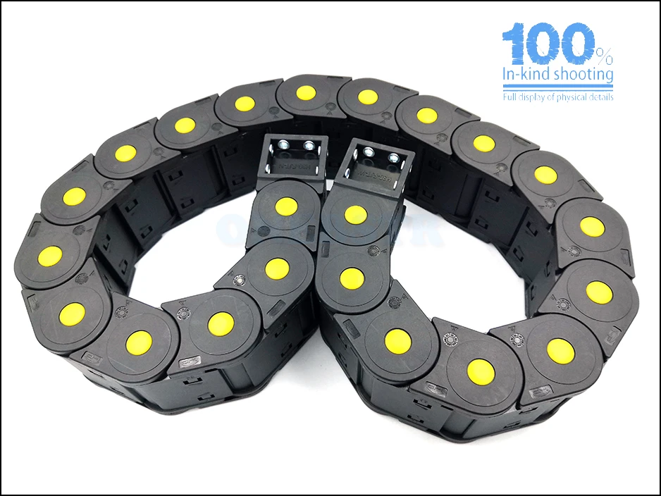 JFLO 1Meter 20 Series Towline Enclosed Bilateral opening Plastic Cable Drag Chain Wire Carrier Tanks Chain For CNC Router Machine Free shipping 10